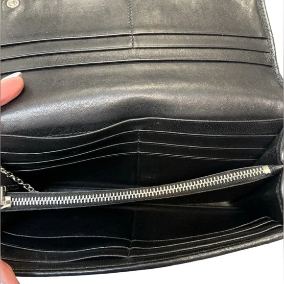 Miu Miu Black Matelassé Crystal Wallet 💎 Limited Edition w/ ID Holder - Picture 7 of 16